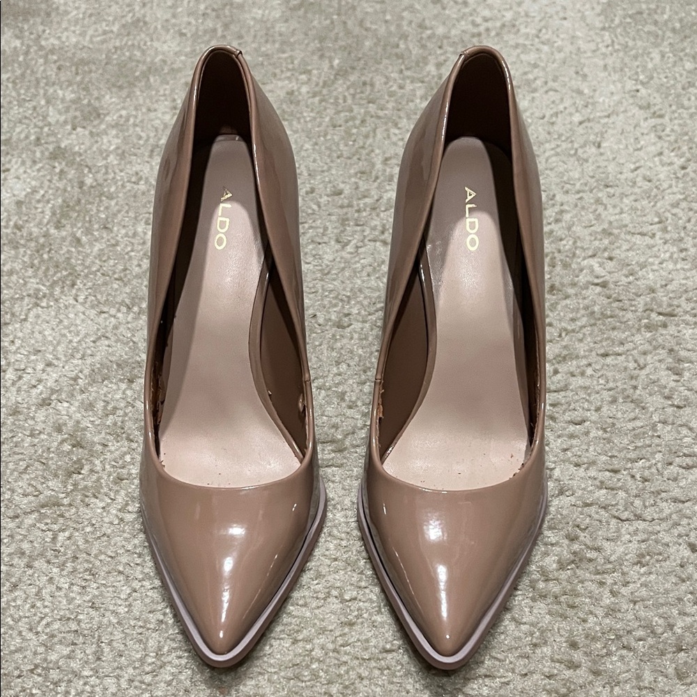 ALDO Nude Patent Pointed-Toe Pumps
